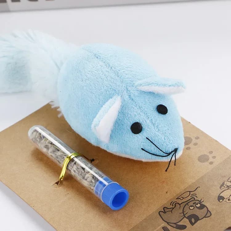 Cat Interactive Plush Mouse Toy With Catnip