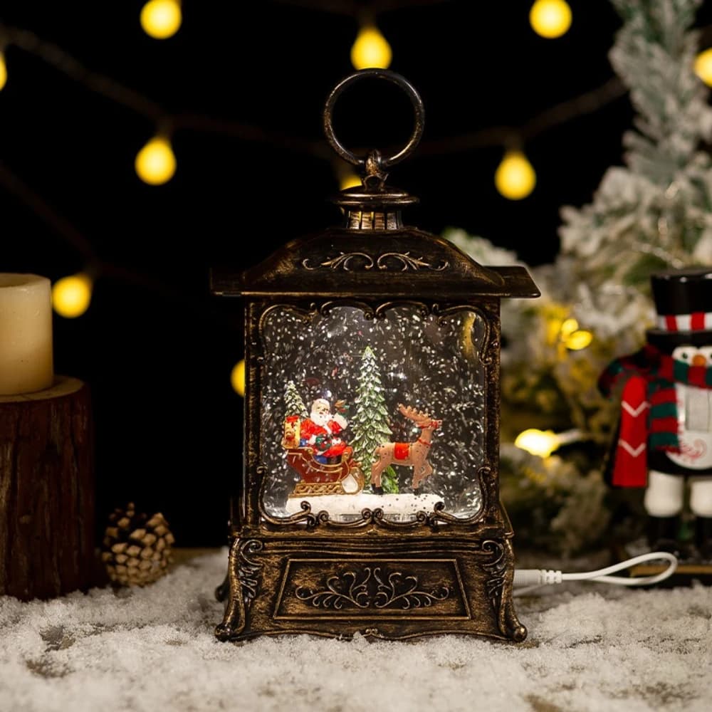 Crystal Ball Music Box Christmas Ornament