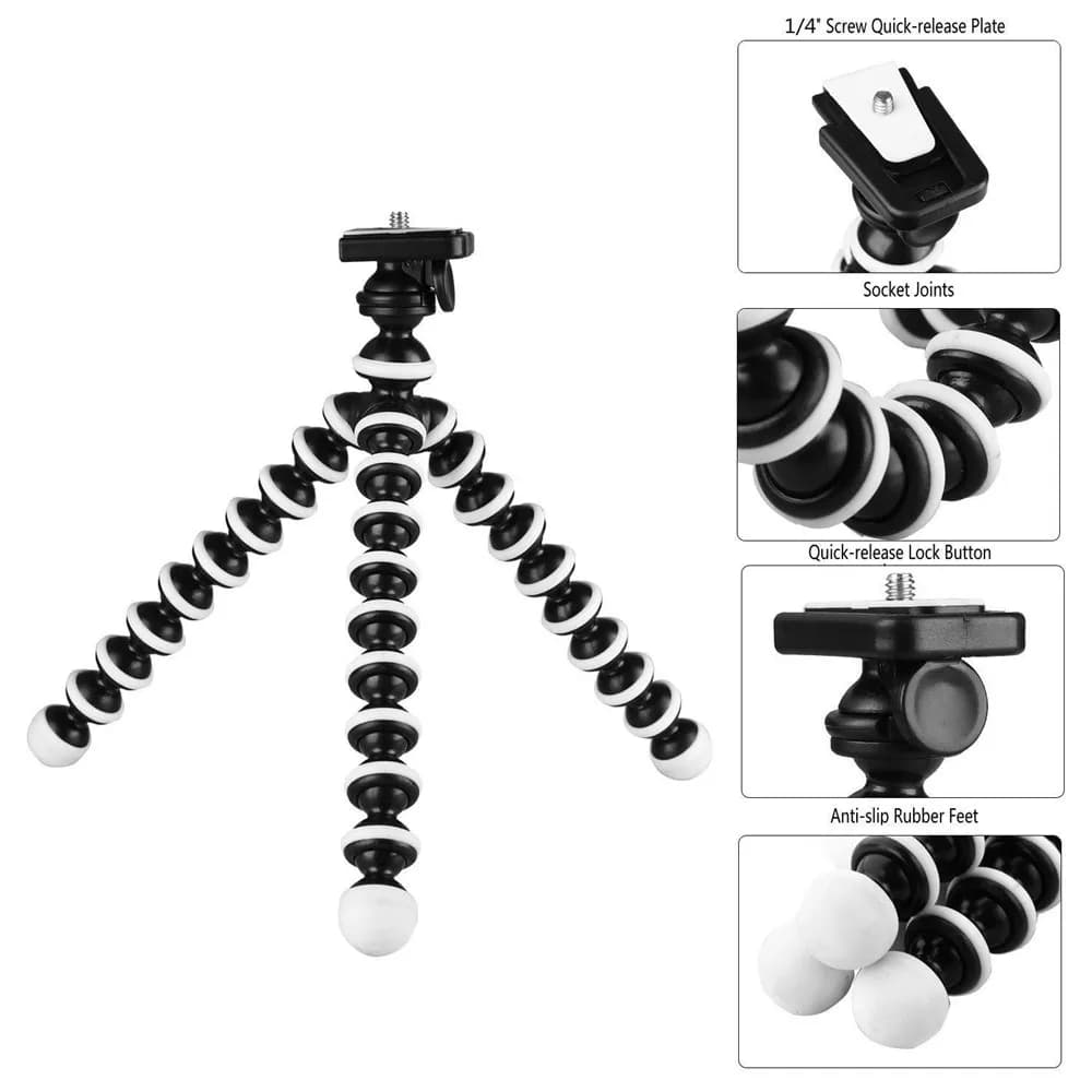 Phone Tripod Stand with Flexible Octopus Legs