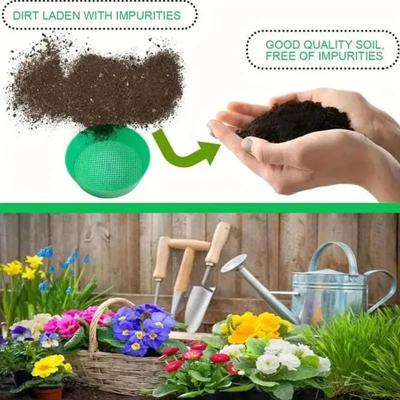 Large Capacity Plastic Soil Sieve Garden Basin