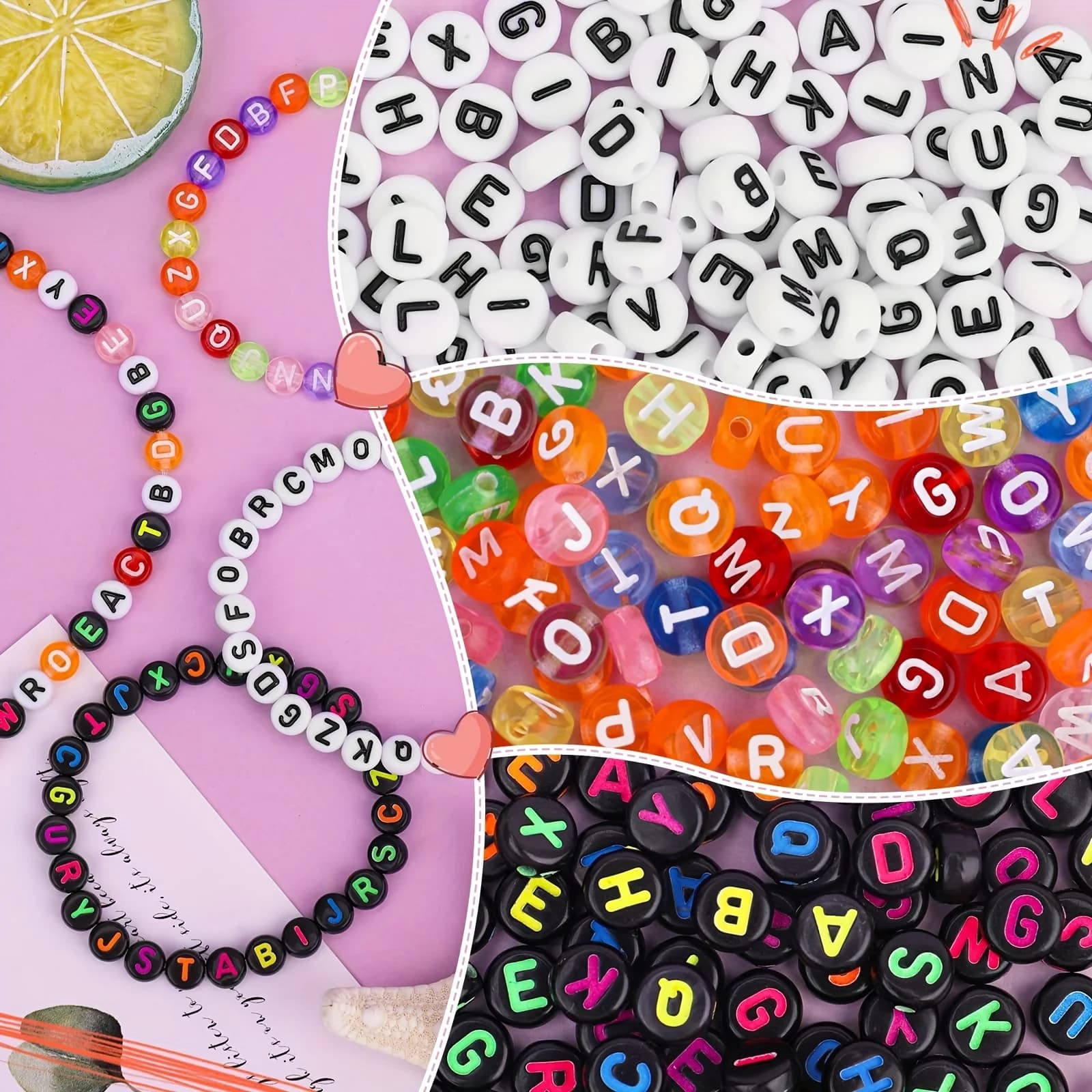 Acrylic Beads DIY Jewelry Kit - 2600 Pieces