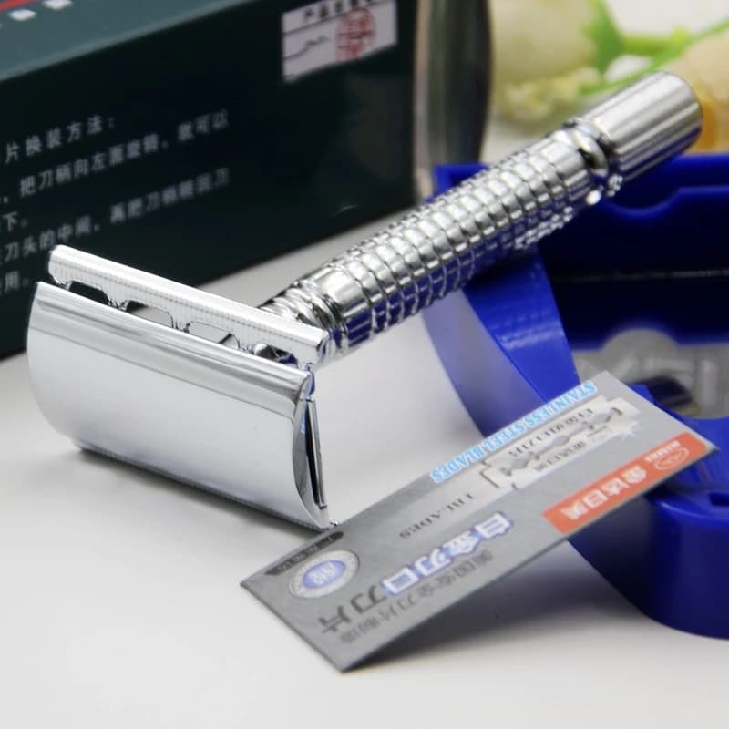 Stainless Steel Straight Razor with 10 Blades