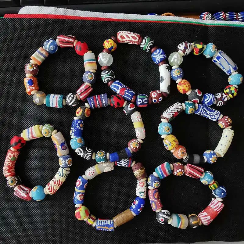 Handmade Lampwork Beaded Stretch Bracelet