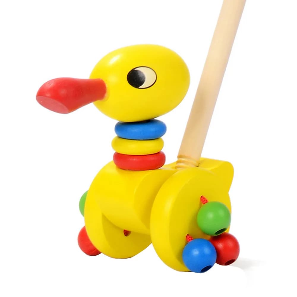 Wooden Push-Along Duck Toy