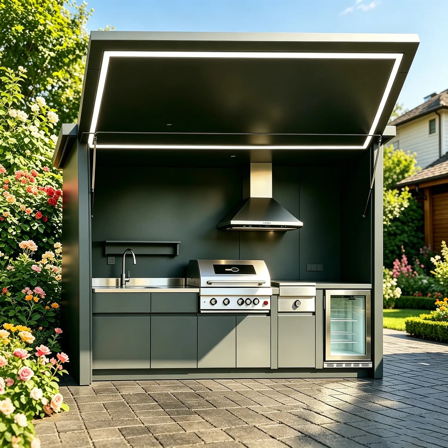 Solid Aluminum Outdoor Kitchen Cabinet