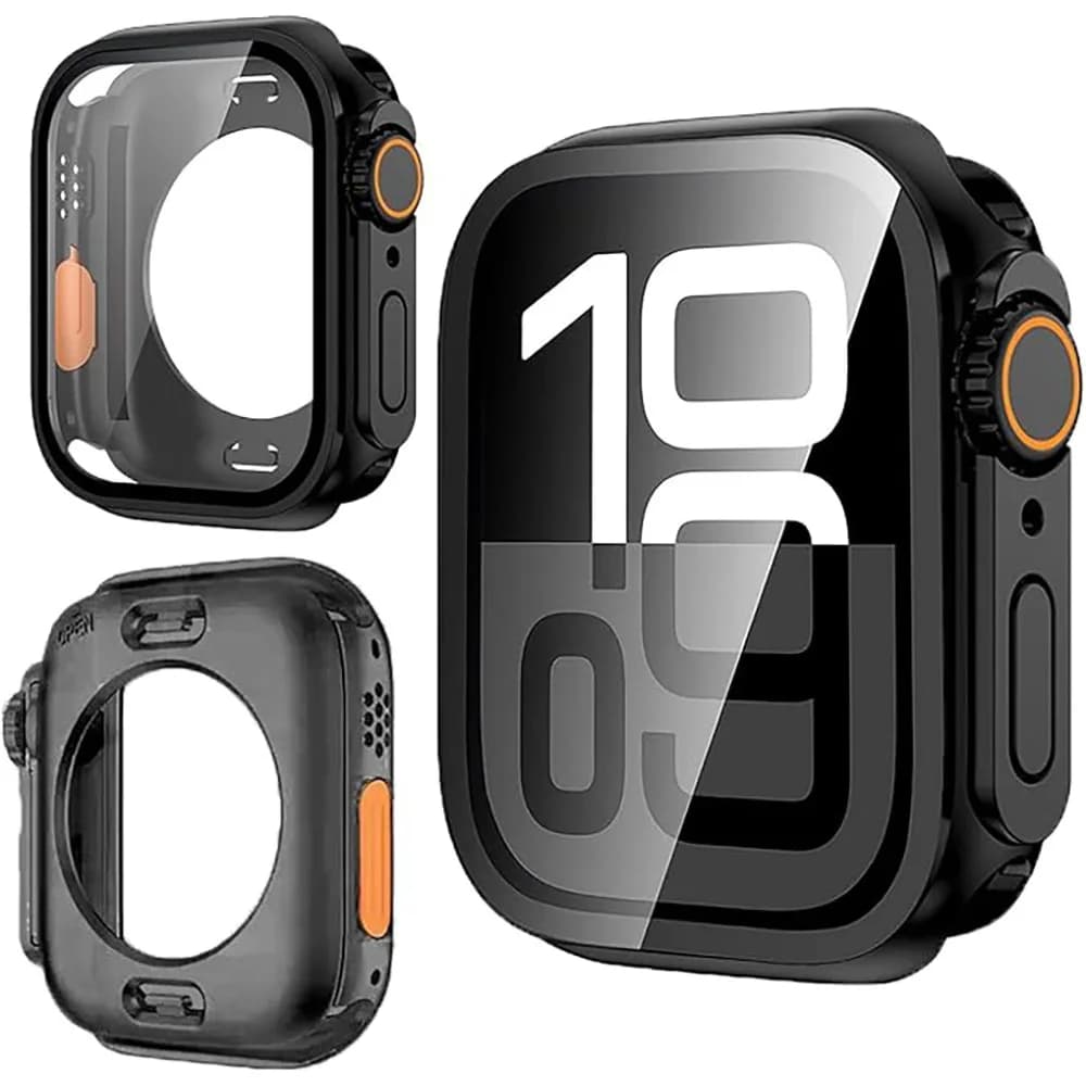 Screen Protector for Apple Watch Case 46mm 45mm 44mm 40mm 41mm 42mm Change To Ultra Hard Cover for iWatch 11 10 9 8 7 6 5 4 SE