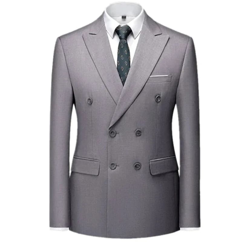 Men's Double Breasted Peak Lapel Blazer