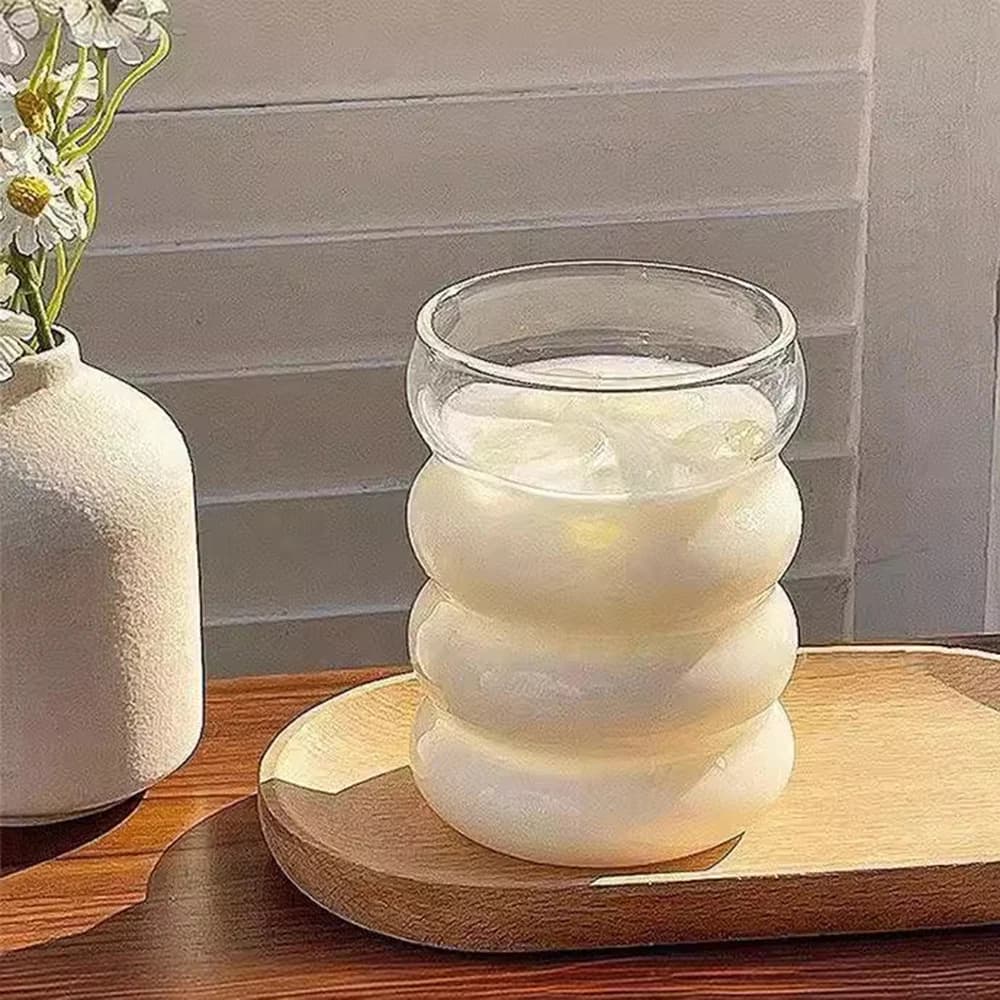 Borosilicate Glass Caterpillar Cup with Straw