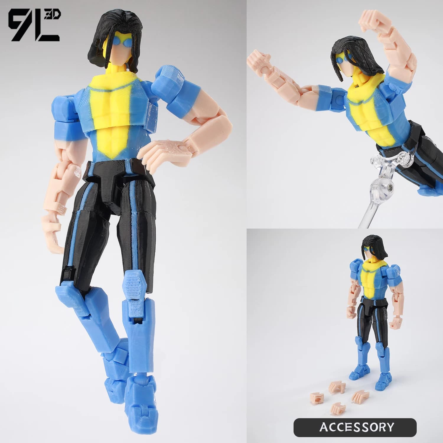 Nova T Posable Action Figure with Interchangeable Parts