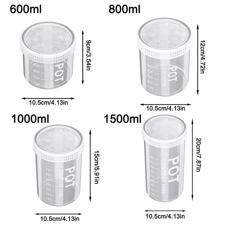 Plastic Food Storage Canisters with Sealed Lids