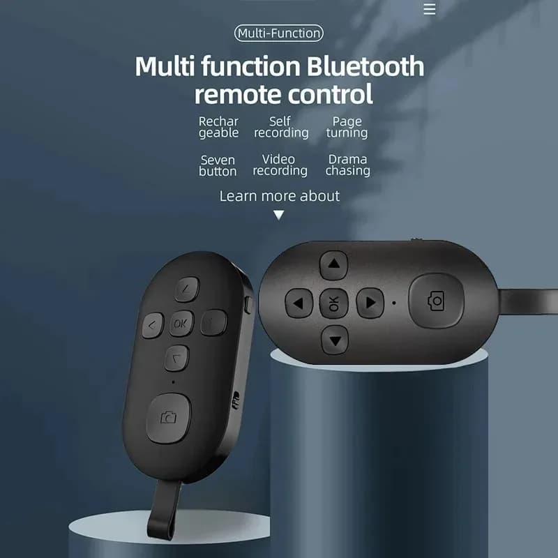 Bluetooth Remote Camera Video Controller Universal Remote Control For Tiktok Movie Page Turning For iPhone Android Mobile Phone