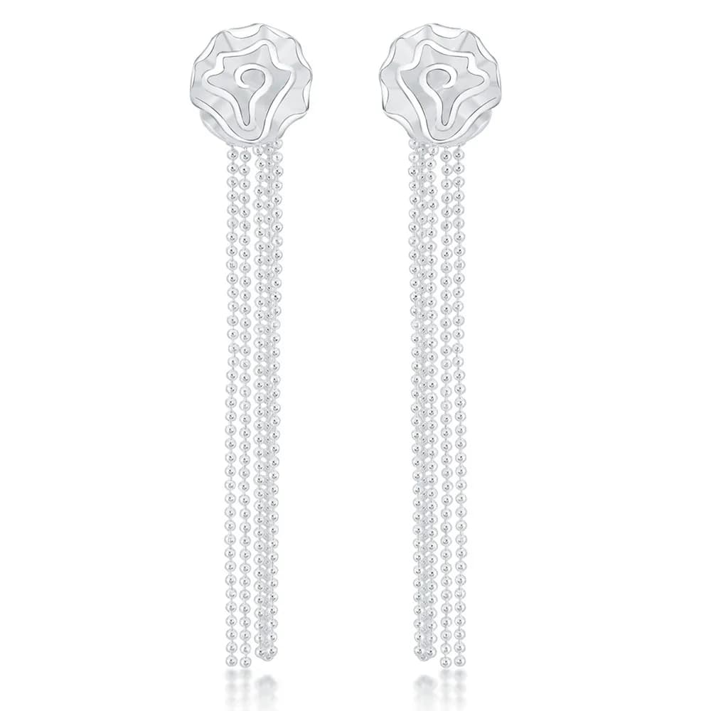 Hot Wedding Jewelry Noble Elegant Roses Flower Ring Necklaces Bracelets Bead Chain Stud Earrings Silver Color Jewelry Sets