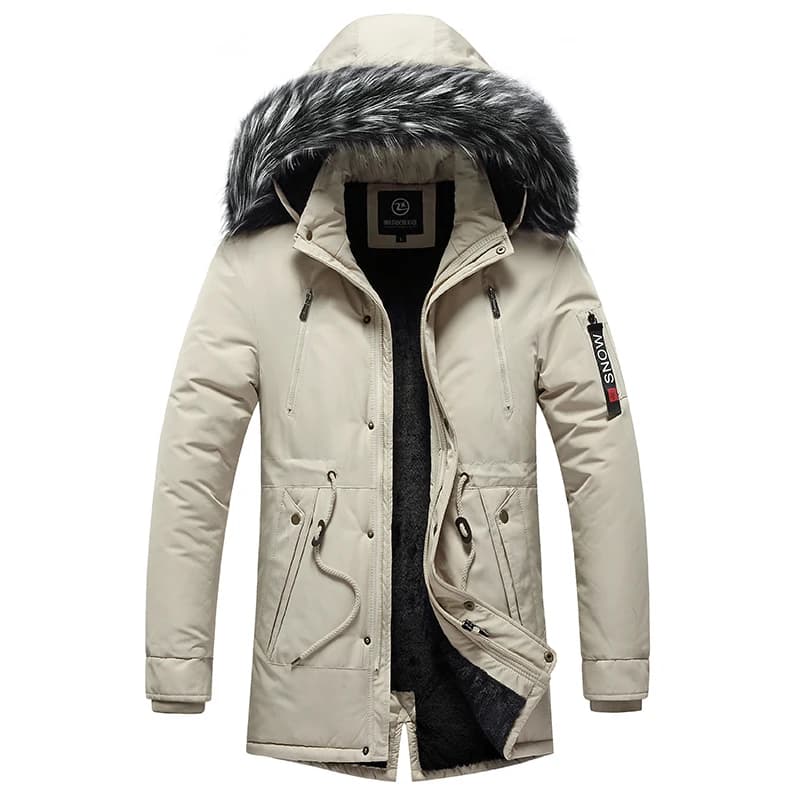 Men's Winter Wool-Lined Parka Jacket