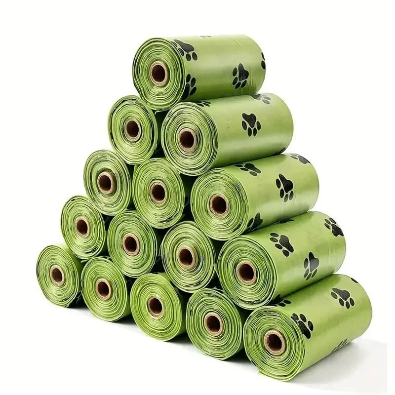 Dog Poop Bags for Dog Large Cat Waste Bags Doggie Outdoor Home Clean Refill Garbage Bag Pet Supplies 15 Bags/ Roll