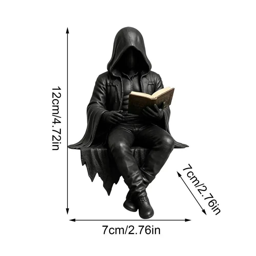 Spooky Goth Statue Figurine Bookshelf Decor