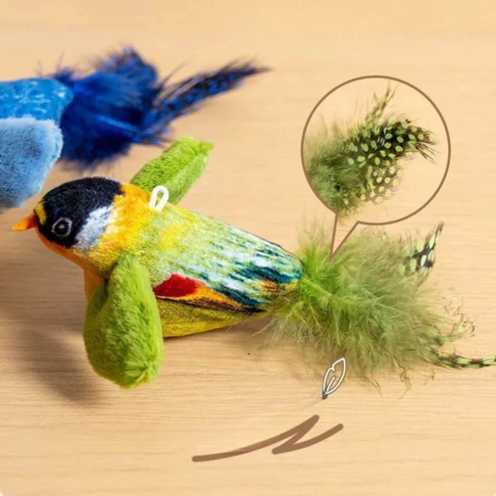 Interactive Bird Cat Toy With Catnip