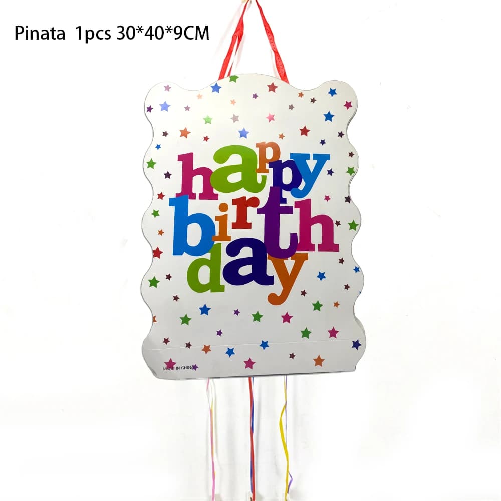 1pcs/lot Happy Birthday  Pinata Birthday Party Deco Piñata Event piñata cumpleaños infantil Girls Boys Kids Favors DIY Pinatas