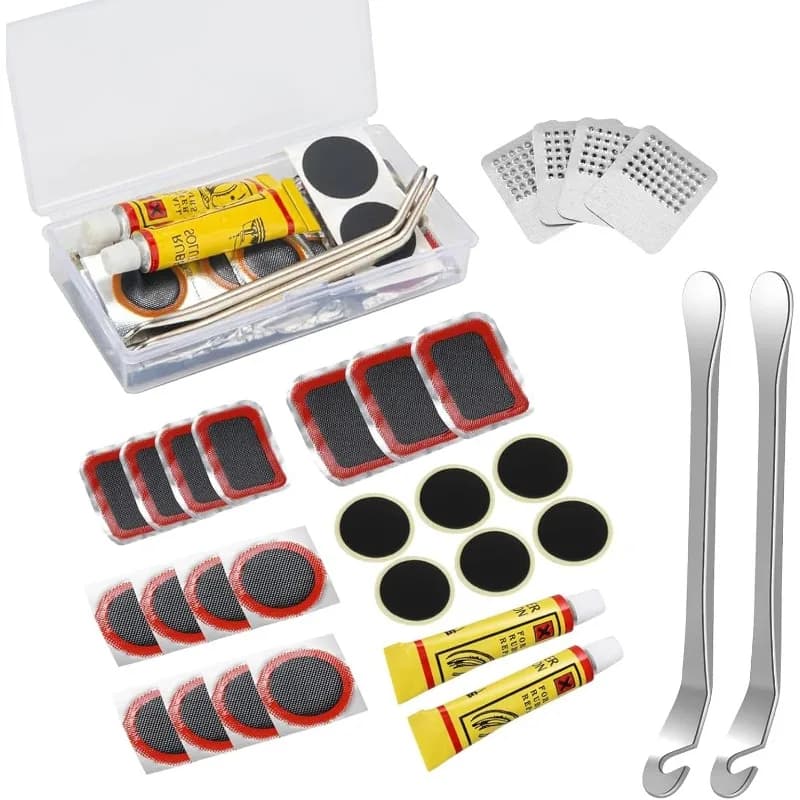 Bike Tire Repair Kit with Patches and Levers