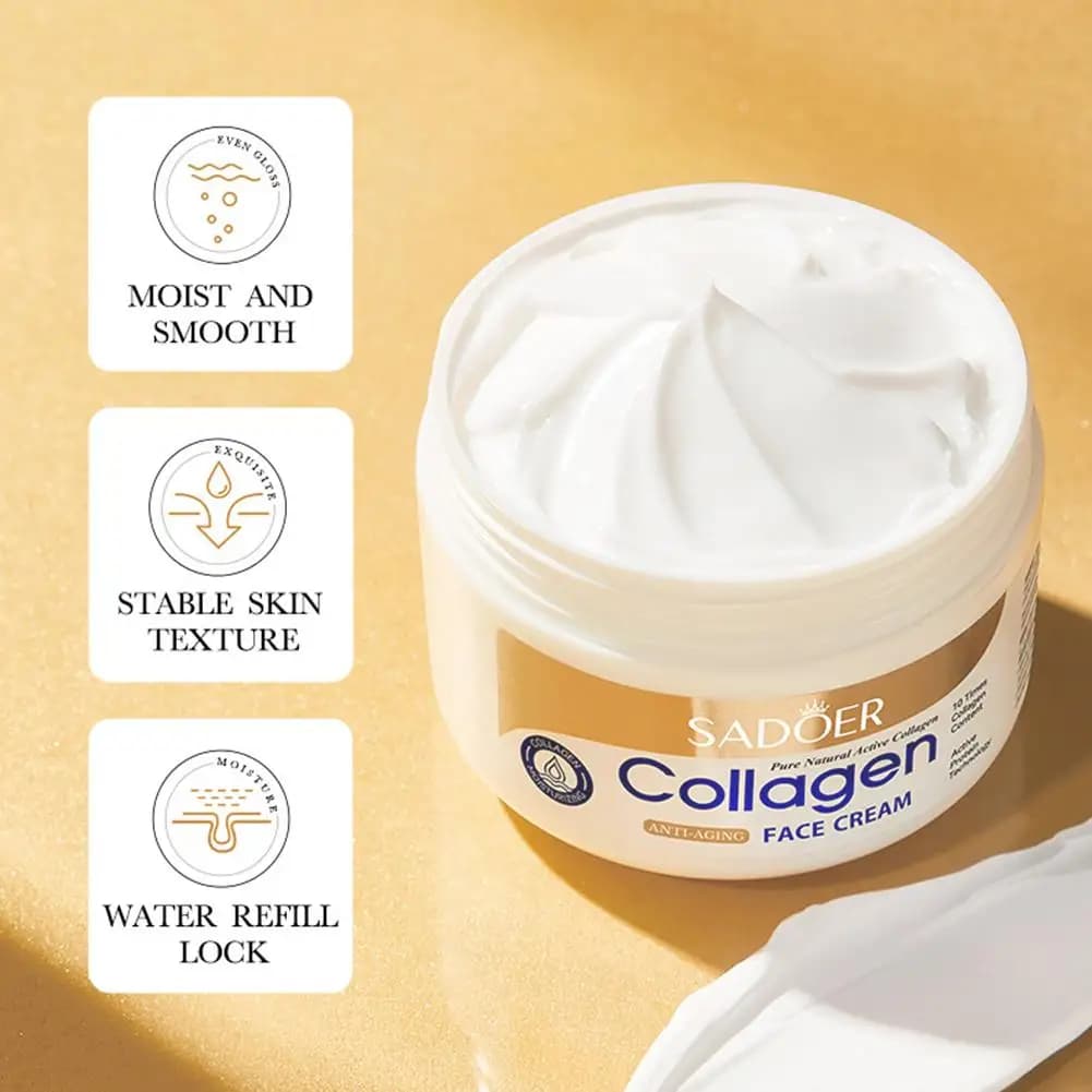 Collagen Skin Care Set,Moisturizing Brightening Hydrating Skin Care Set Include Hand Cream Face Cream Sunscreen Skin Care