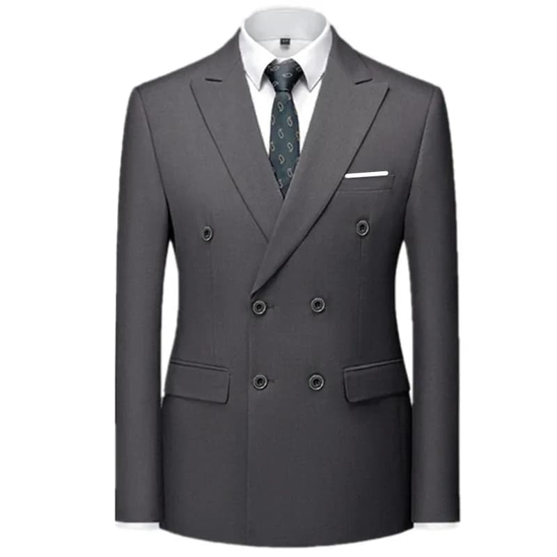 Men's Double Breasted Peak Lapel Blazer