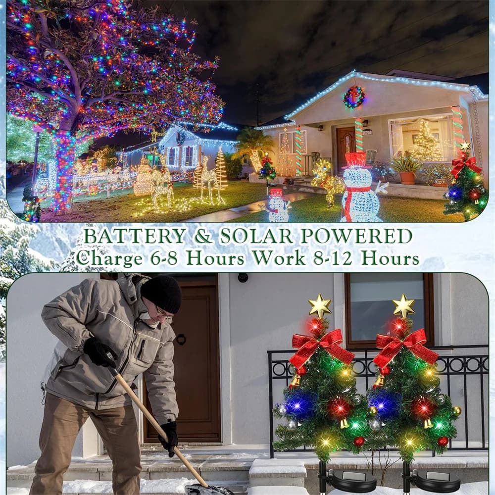 Solar Christmas Tree Floor Lights
