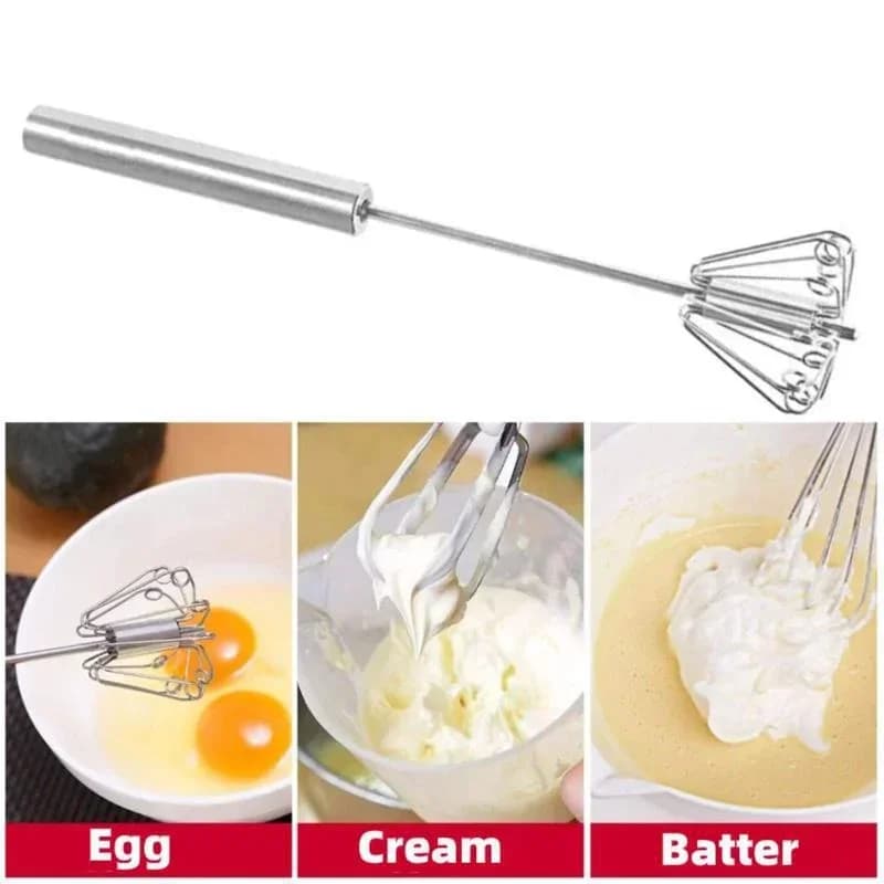 Stainless Steel Semi-Automatic Push Whisk