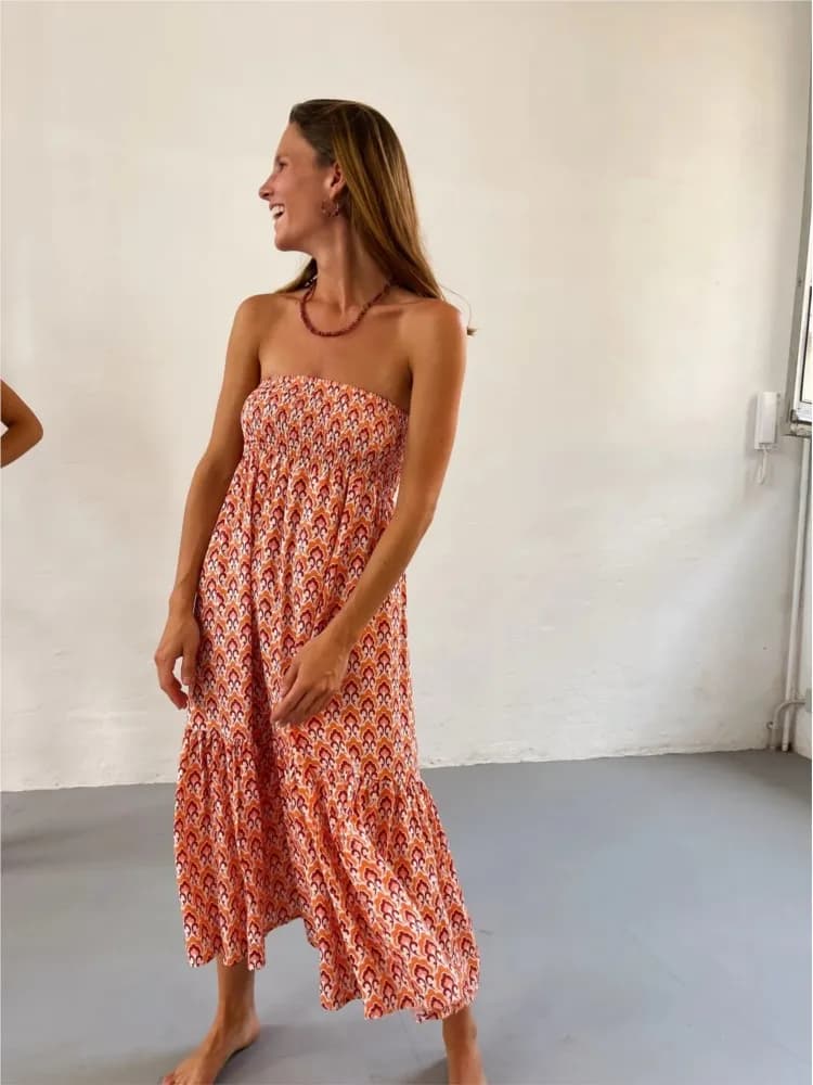 Women's Boho Floral Maxi Skirt