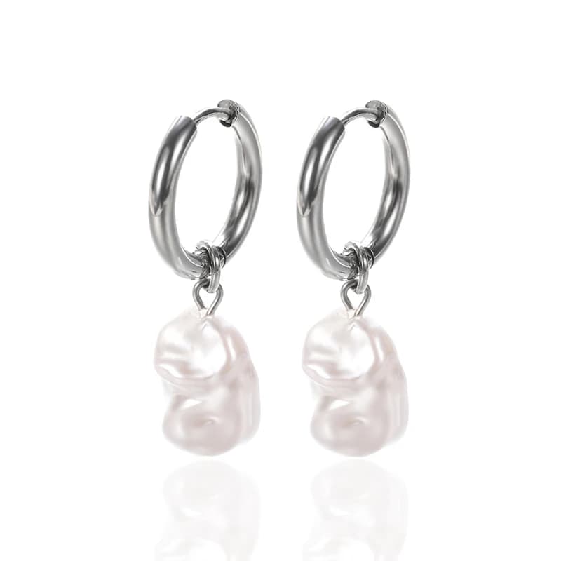 Baroque Pearl Drop Dangle Earrings