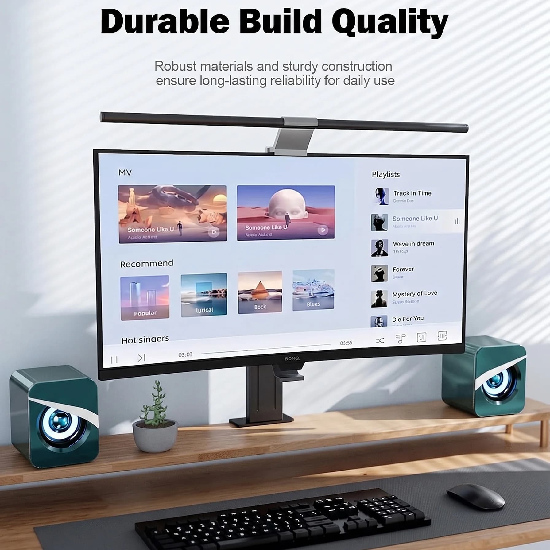 Mini Desktop Speakers with USB Power and LED Effects