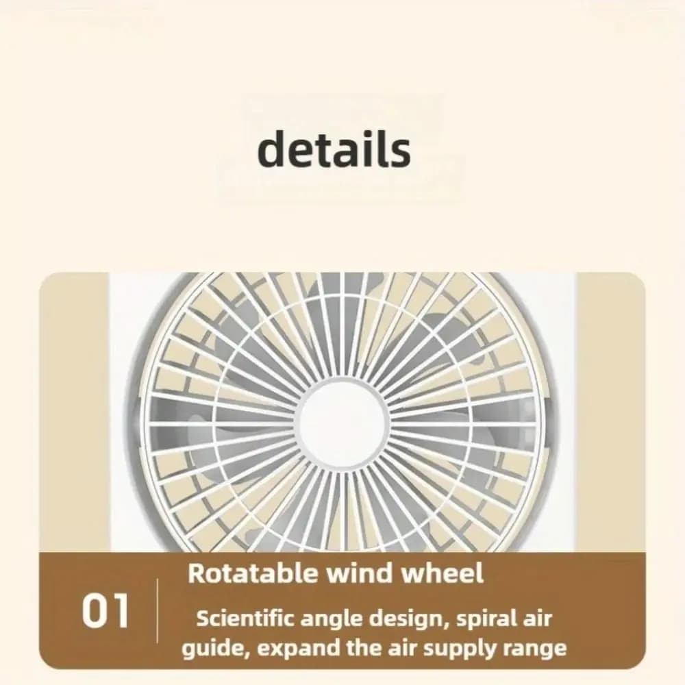 Portable Desktop Fan with LED Display