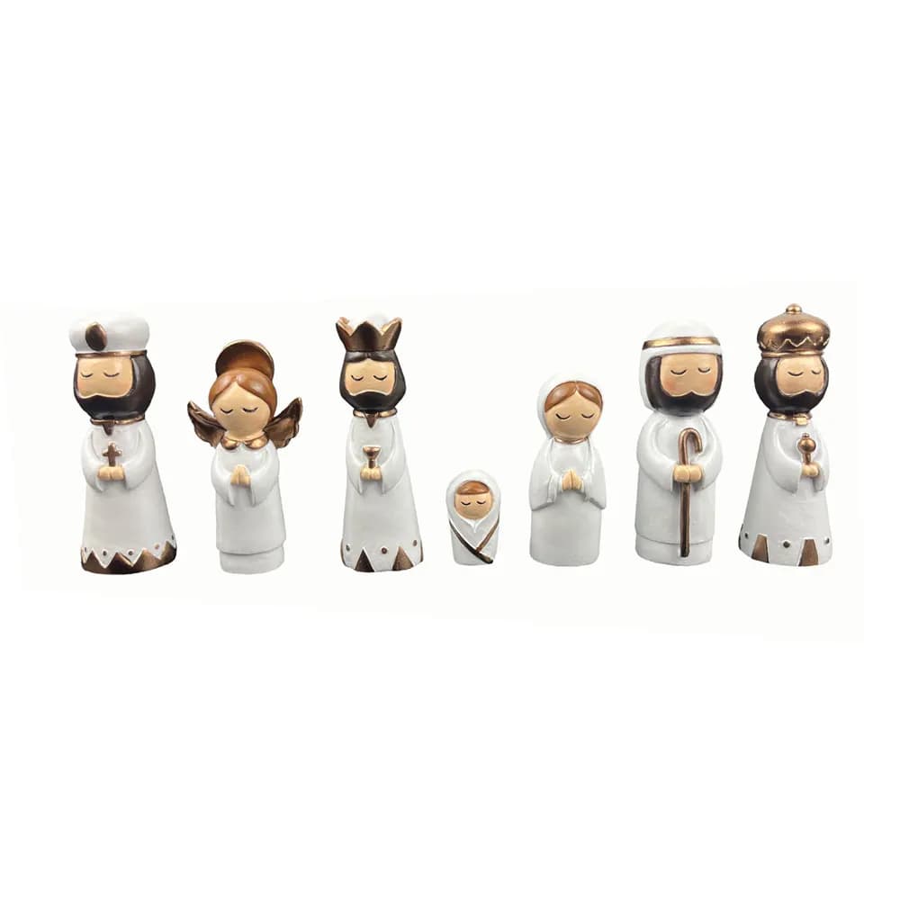 Nativity Figurines Set - 7 Piece Ceramic Christmas Decoration