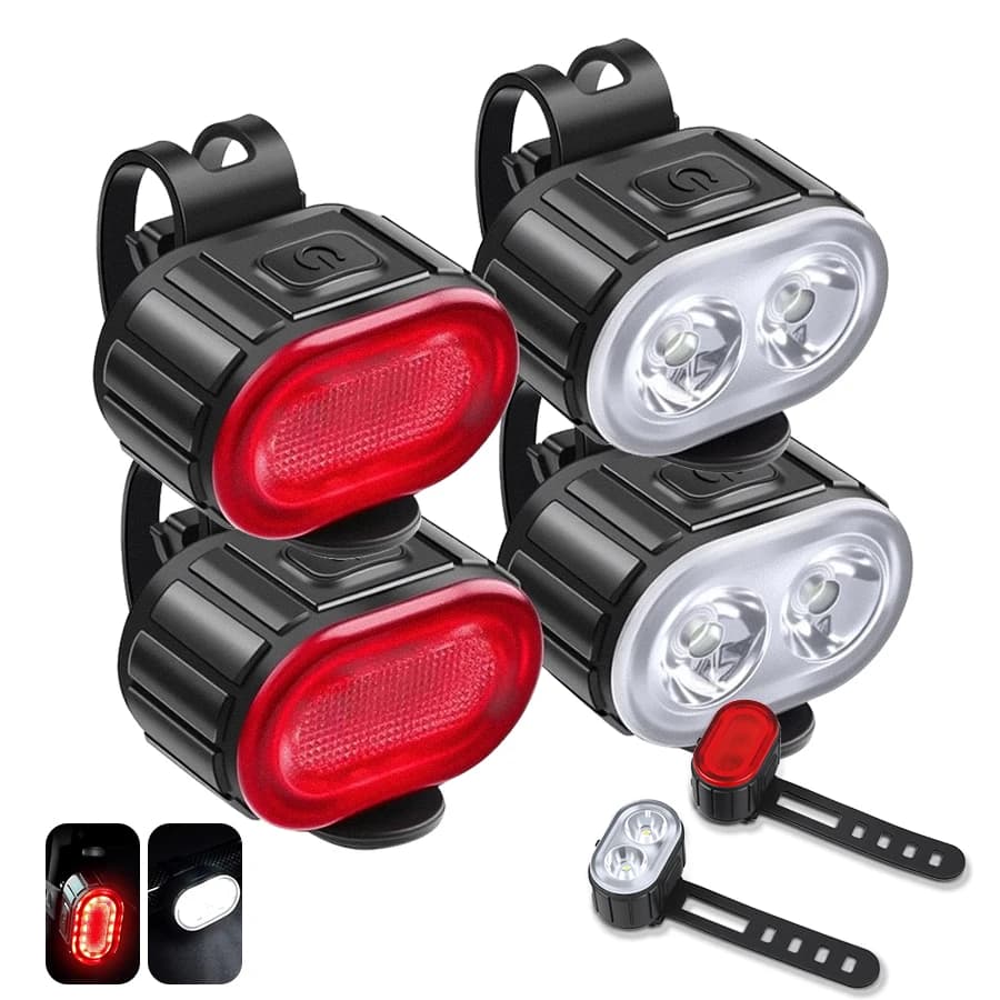 Rechargeable LED Bike Front and Rear Lights