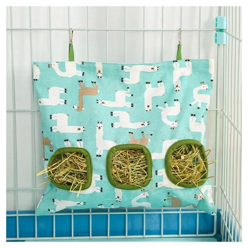 Hanging Hay Feeder Bag for Small Pets