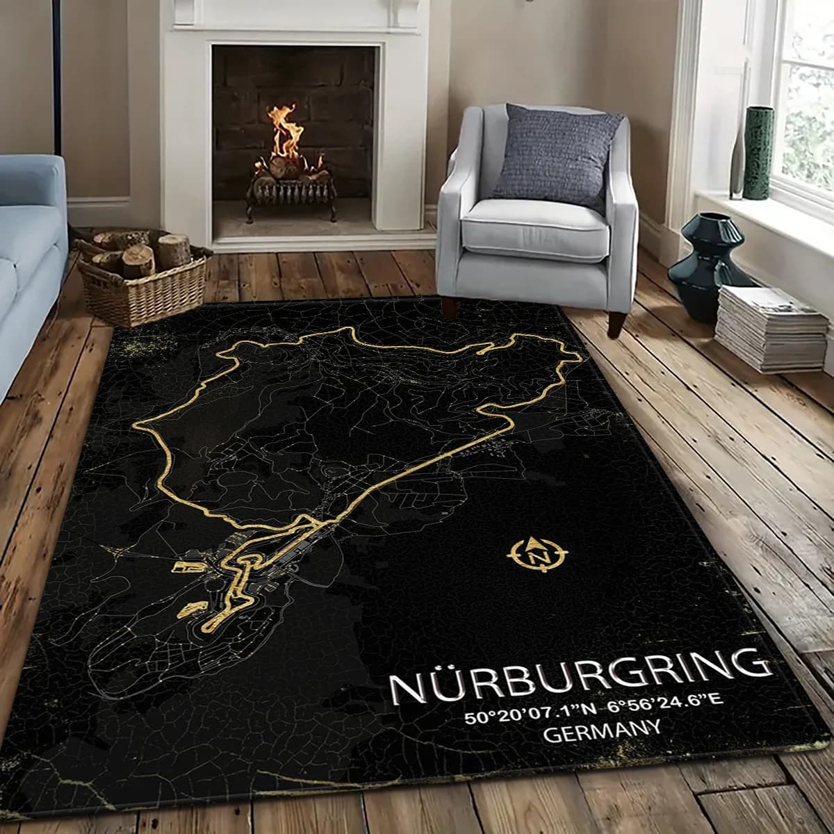 Nurburgring Race Track Area Rug