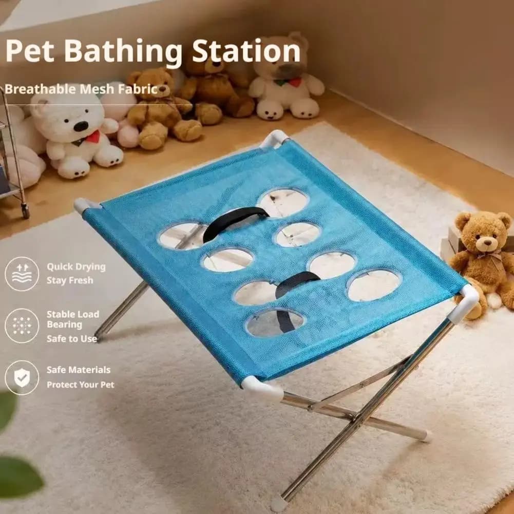 Portable Pet Grooming Stand with Mesh Deck
