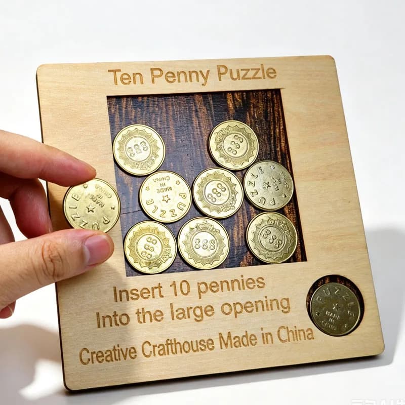 Penny Baffling Puzzle Brain Teaser