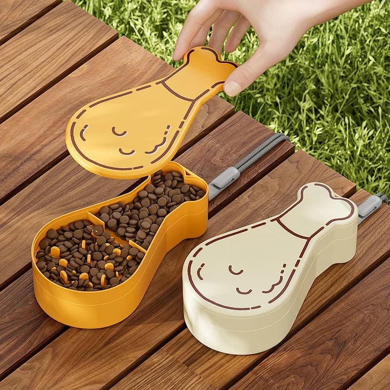 Portable Dog Walking Feeder and Water Dispenser