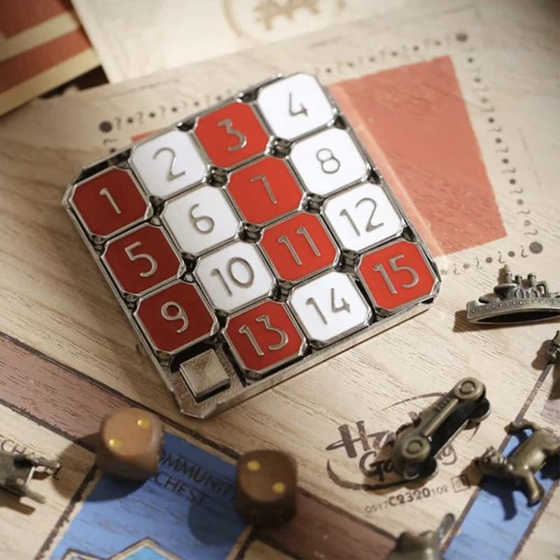 Metal Brain Teaser Number Slide Puzzles