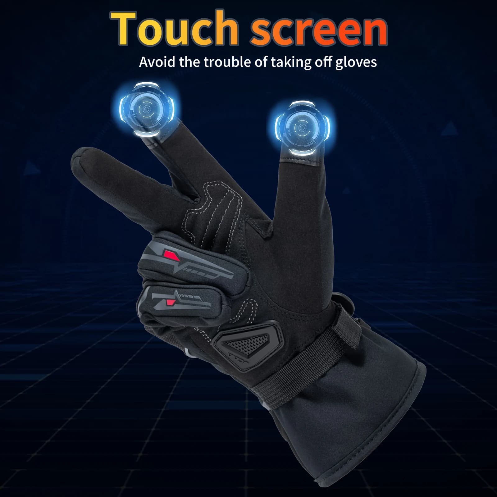 Winter Motorcycle Gloves Waterproof Touchscreen
