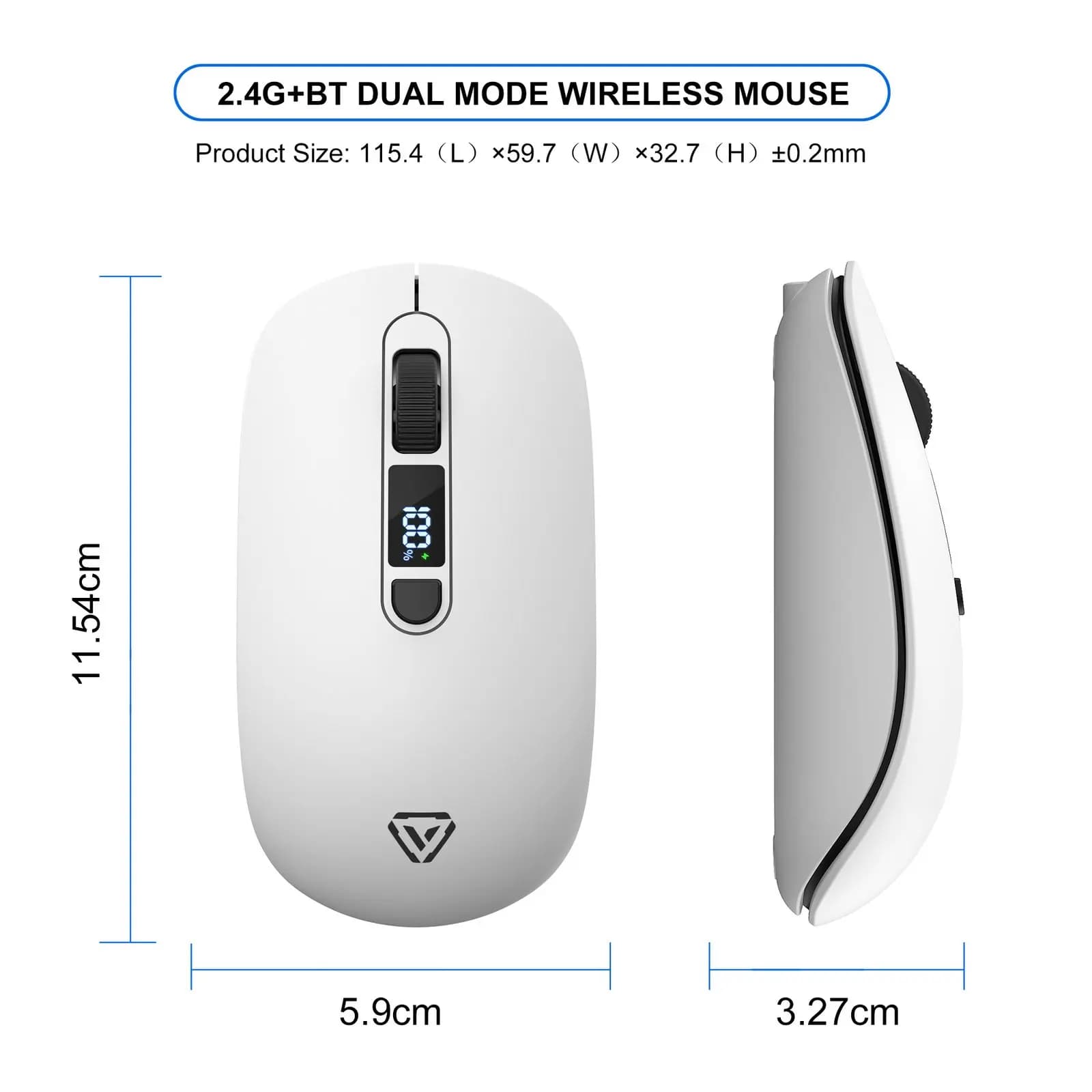 Wireless Silent Mouse with Dual Mode
