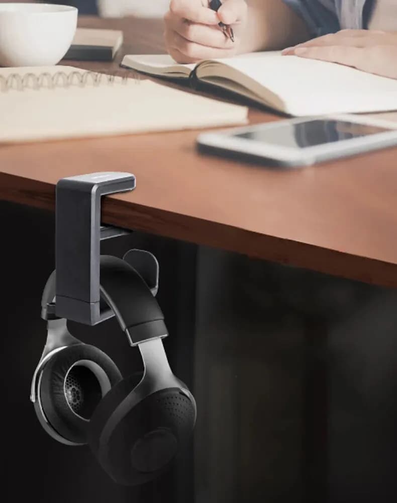 Rotating Desk Headphone Holder with Clamp