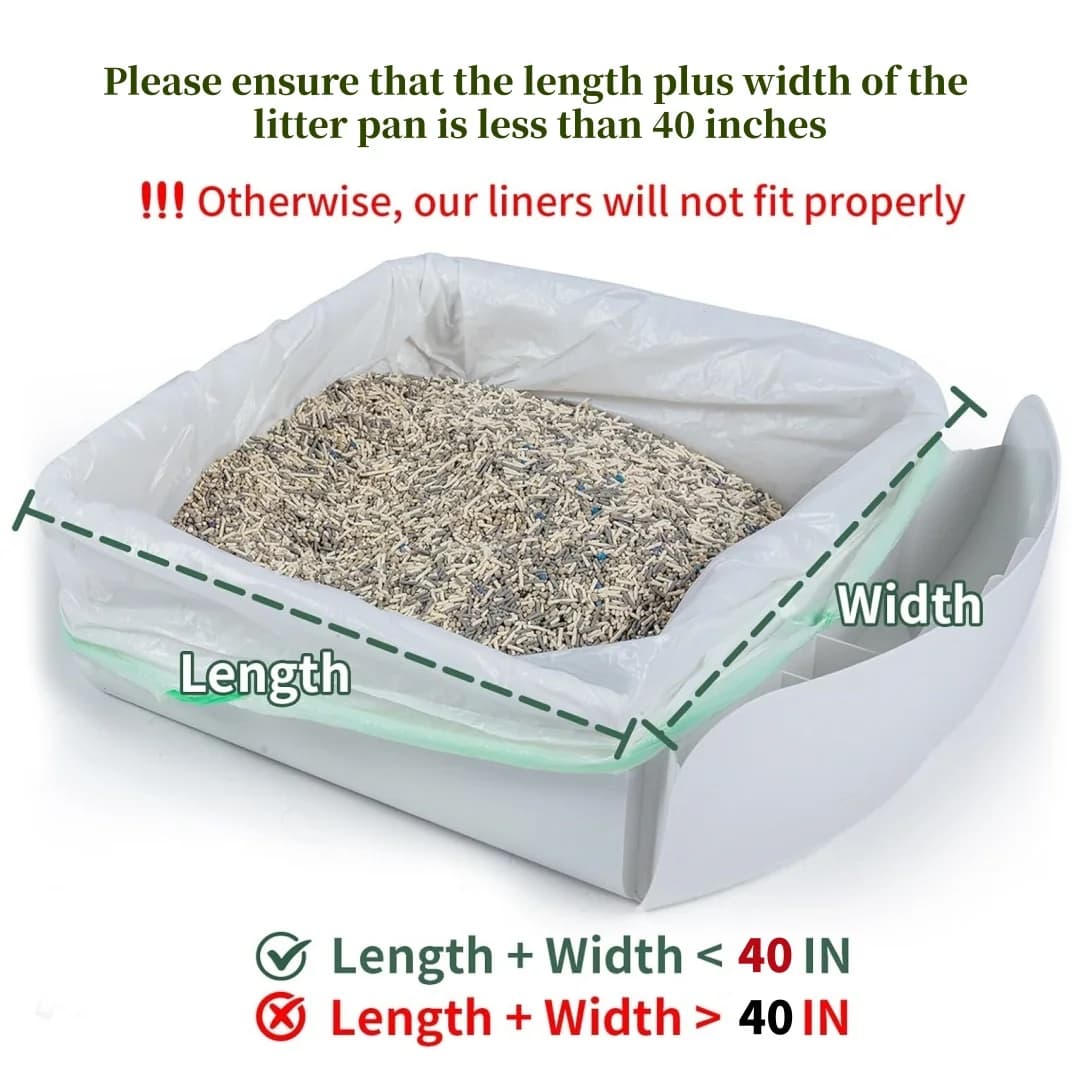 Heavy Duty Cat Litter Box Liner with Drawstring