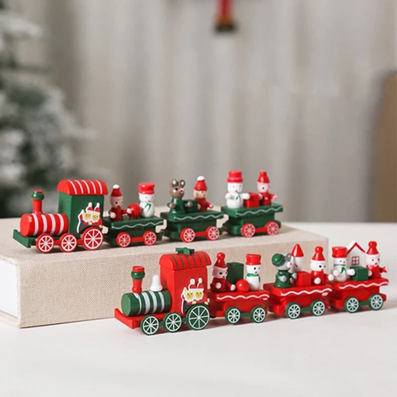 Wooden Train Christmas Ornament