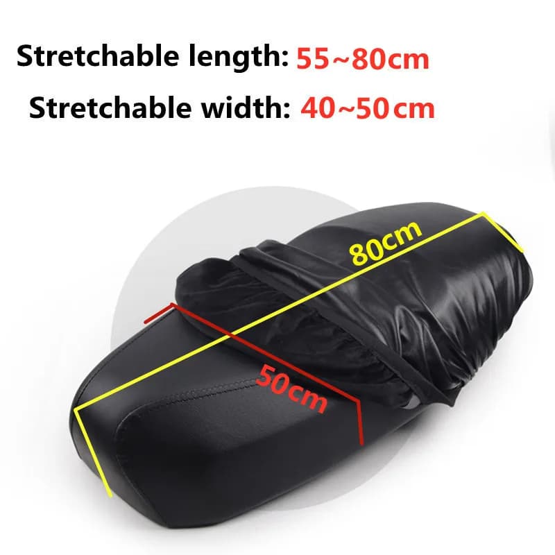 Motorcycle Seat Cover Elastic PU Leather Motorbike Seat Protector Cushion Waterproof Sunscreen Seat Cover For Small Motorcycles