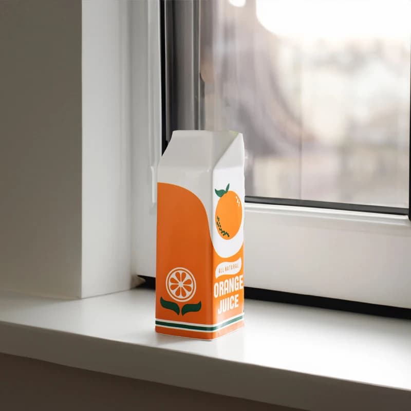 Ceramic Orange Fruit Vases