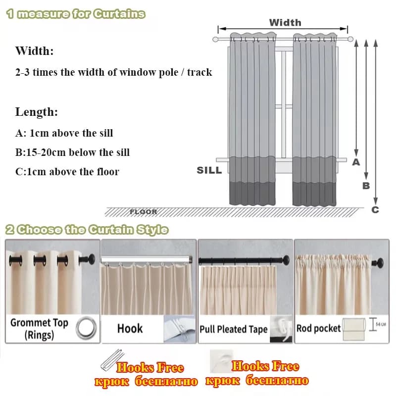 European Blackout Curtains with Heat Insulation