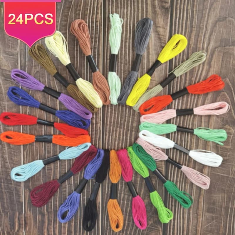 Multicolor Cotton Embroidery Floss Thread Kit