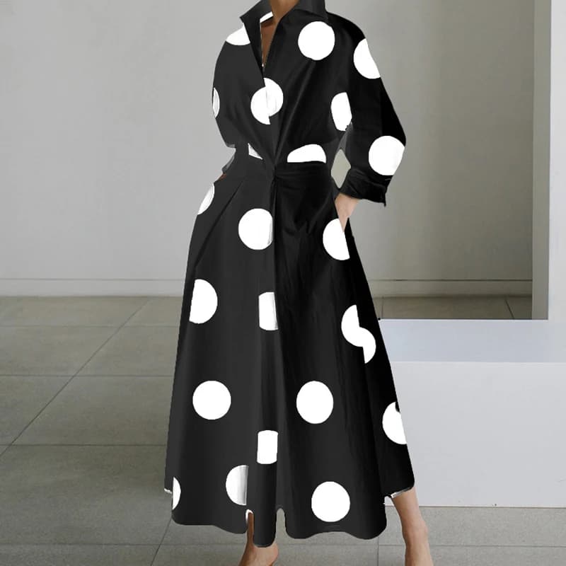 Women's Spring Long Sleeve Print Dress
