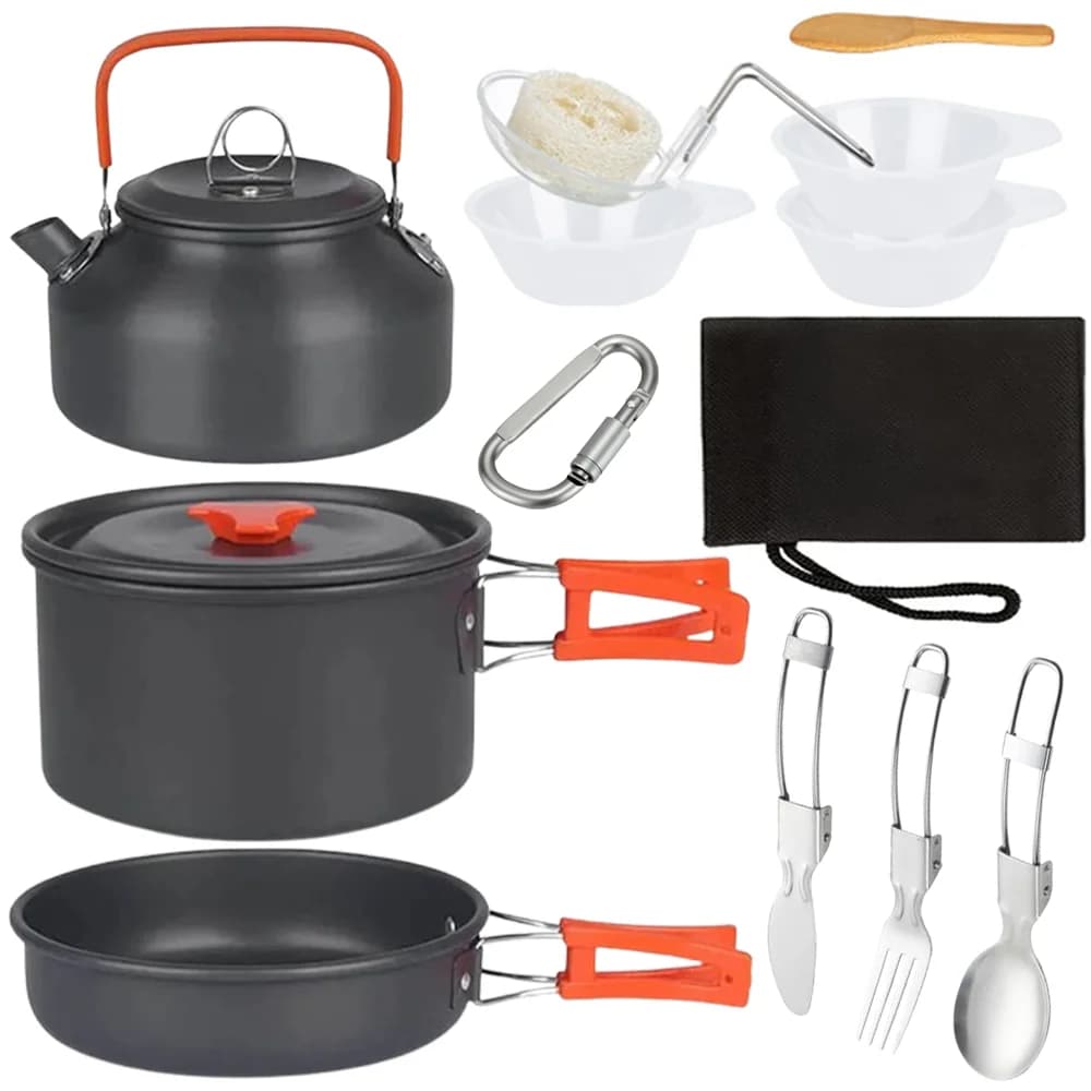 Aluminum Camping Cookware Set for 2-3 People