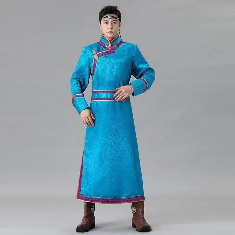 Men's Mongolian Traditional Long Robe